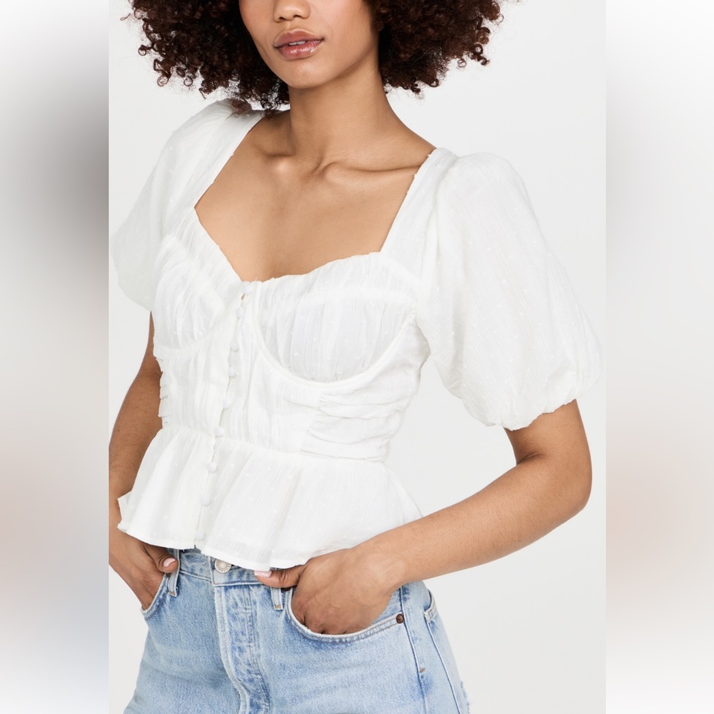 ASTR the label white Claremont top XS